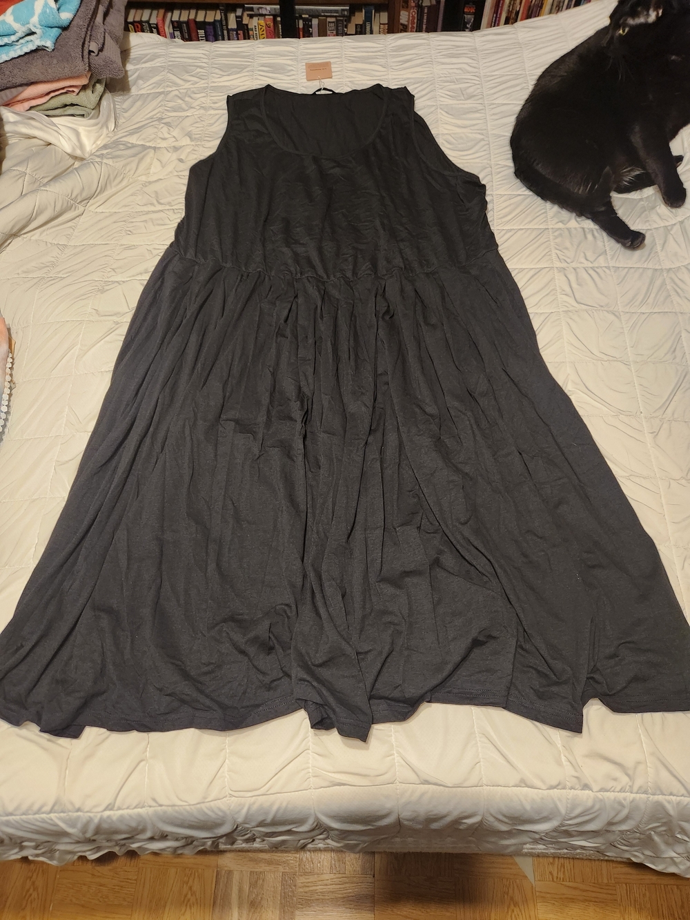 BloomChic Black Jesrsey Midi Dress with Pockets